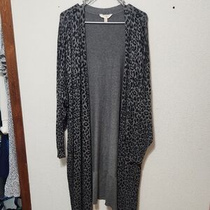 Leopard Print Gray Women's Sweater